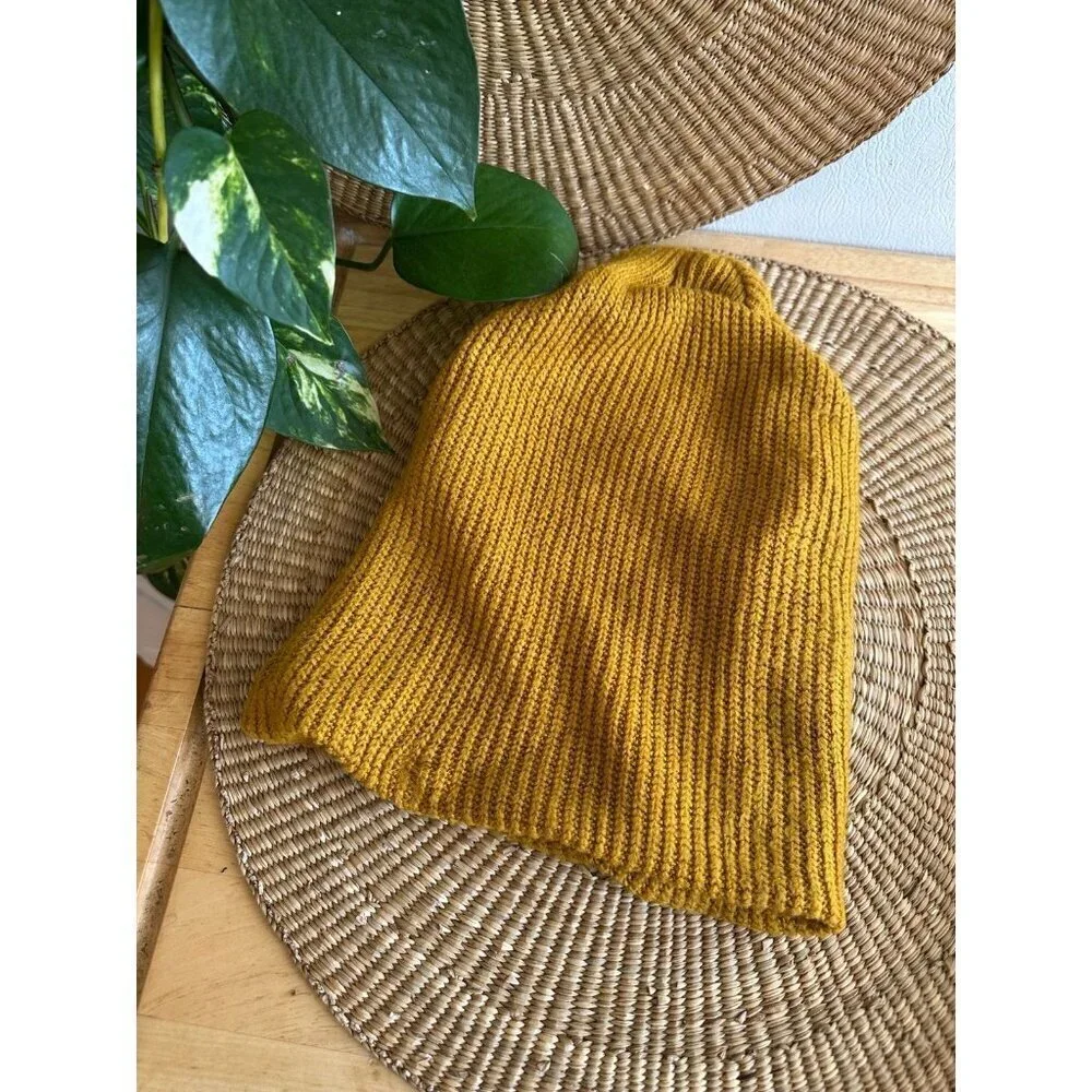 Mustard adult beanie